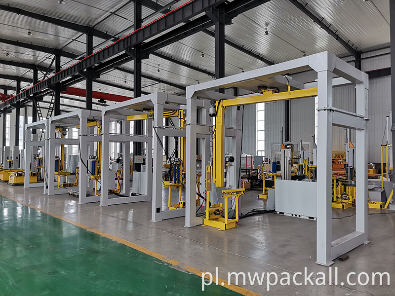 W pełni automatyczna owijarka / owijarka / automatyczna owijarka do palet z ramieniem obrotowym